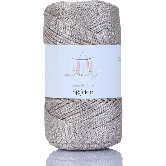 2mm x 250 yards (750 feet) Sparkle Polyester Macrame Cord