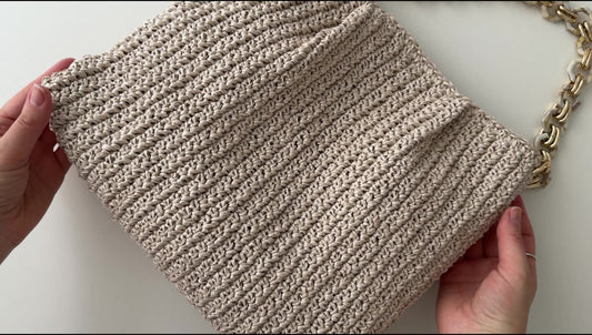 How to Crochet the Bodrum Bag – Raffia Shoulder Bag with Chain Strap