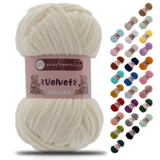 Velvet Yarn, Premium Chenille Yarn, Ultra Soft, Anti-Pilling