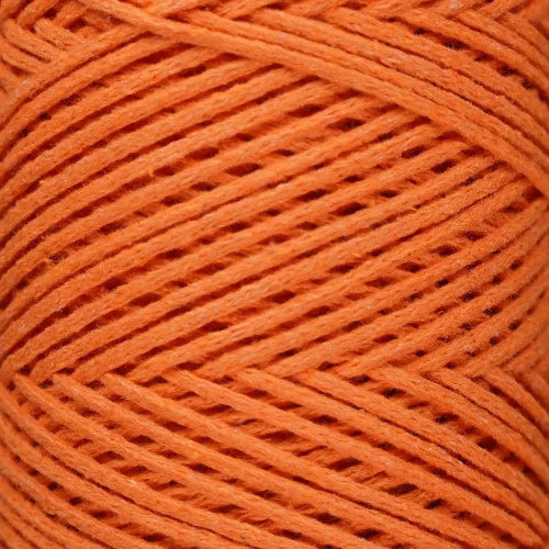 Cotton Macrame Cord 2mm x 195 Yards (590 feet) 2mm - Orange Makromecity